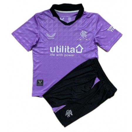 Billige Fotballdrakter Rangers Barn Tredjedraktsett 2021/22 Kortermet